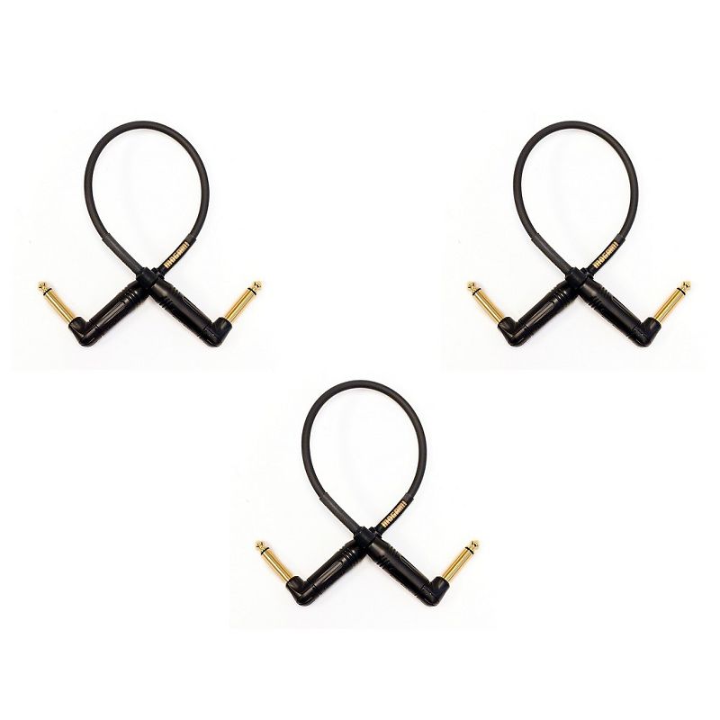 Mogami Gold Patch Cable with Right Angle Connectors&nbsp;10" 3-Pack