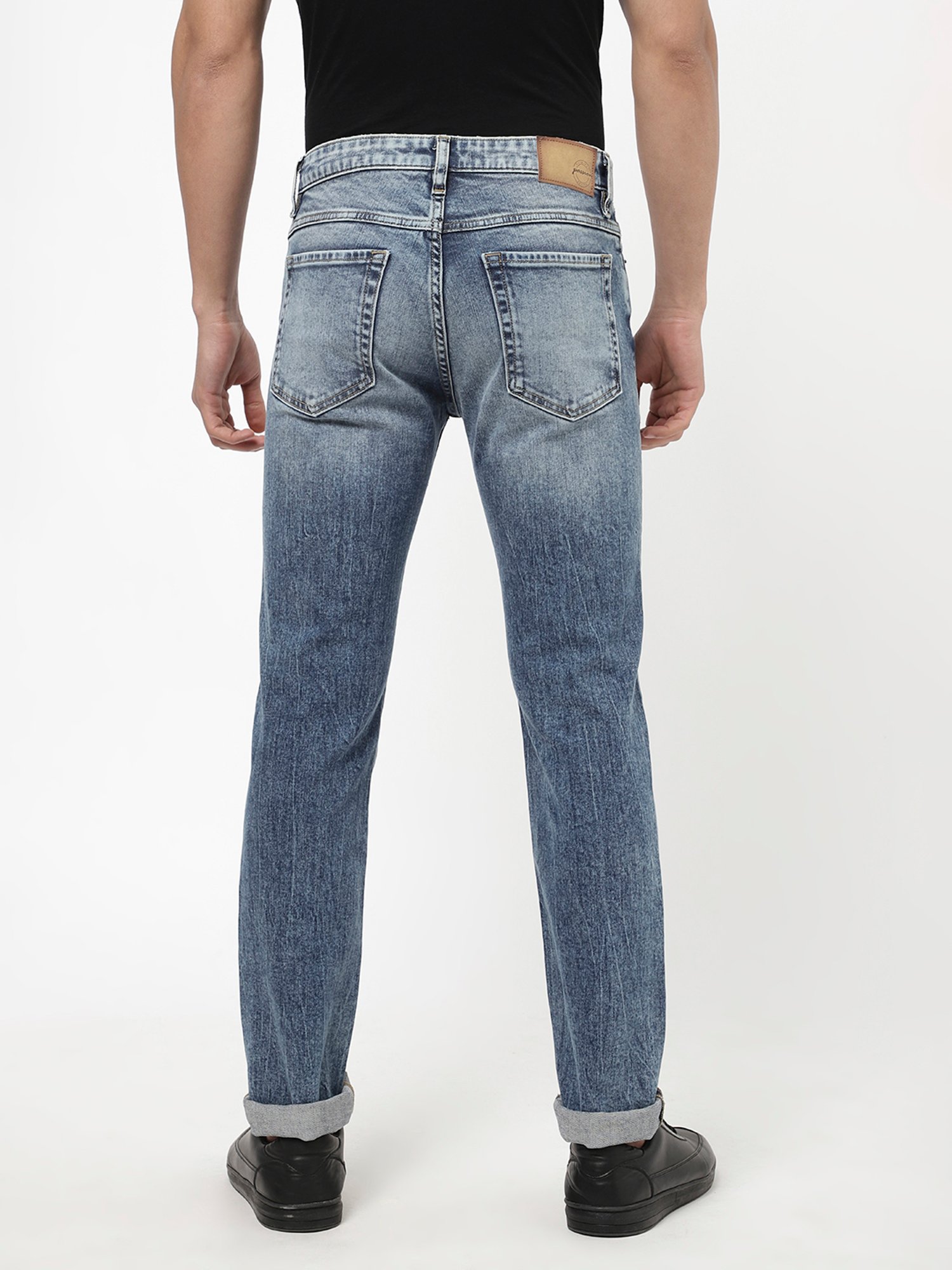 Passion Light Blue Comfort Fit Heavily Washed Jeans