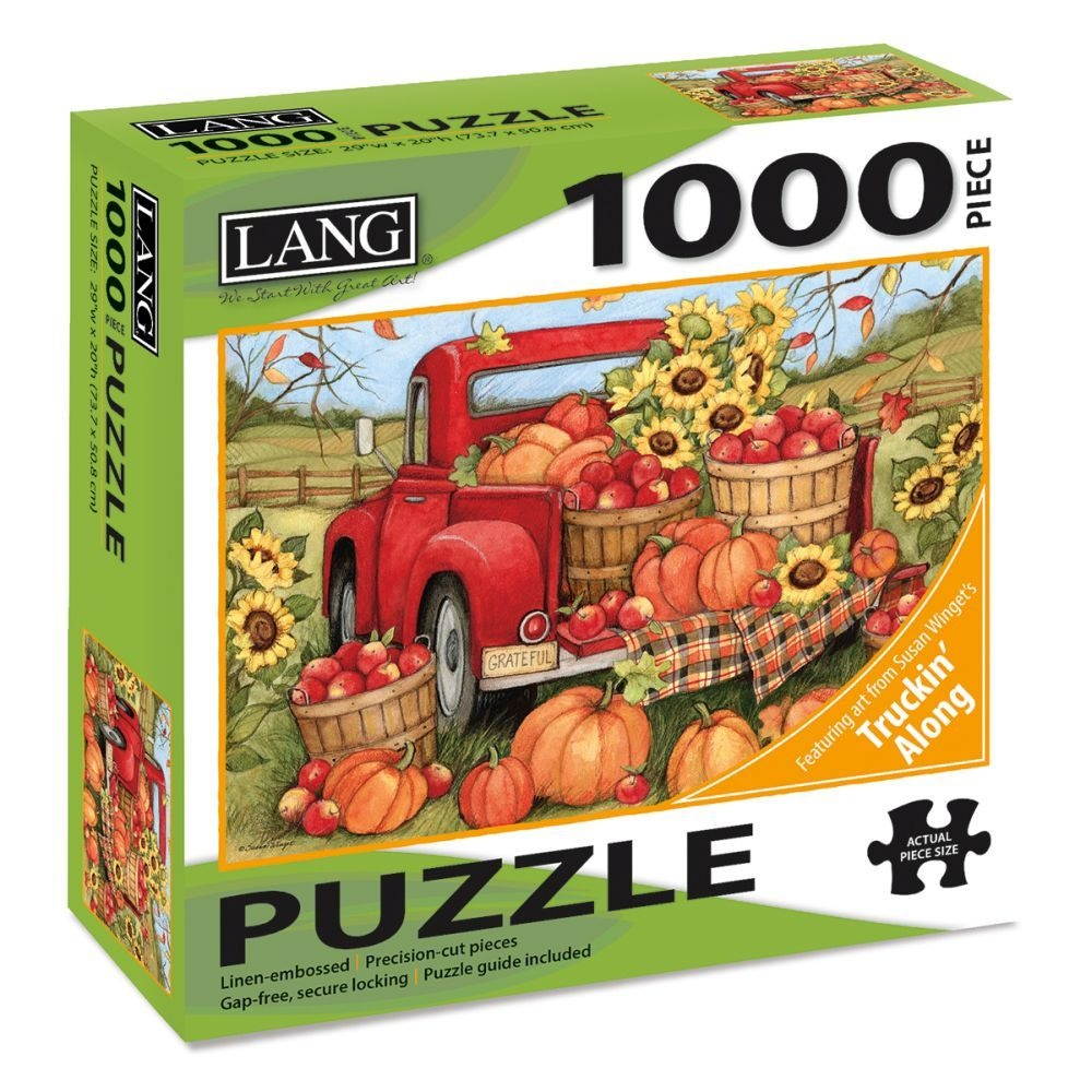 Lang Companies,  Harvest Truck 1000 Piece Puzzle by Susan Winget