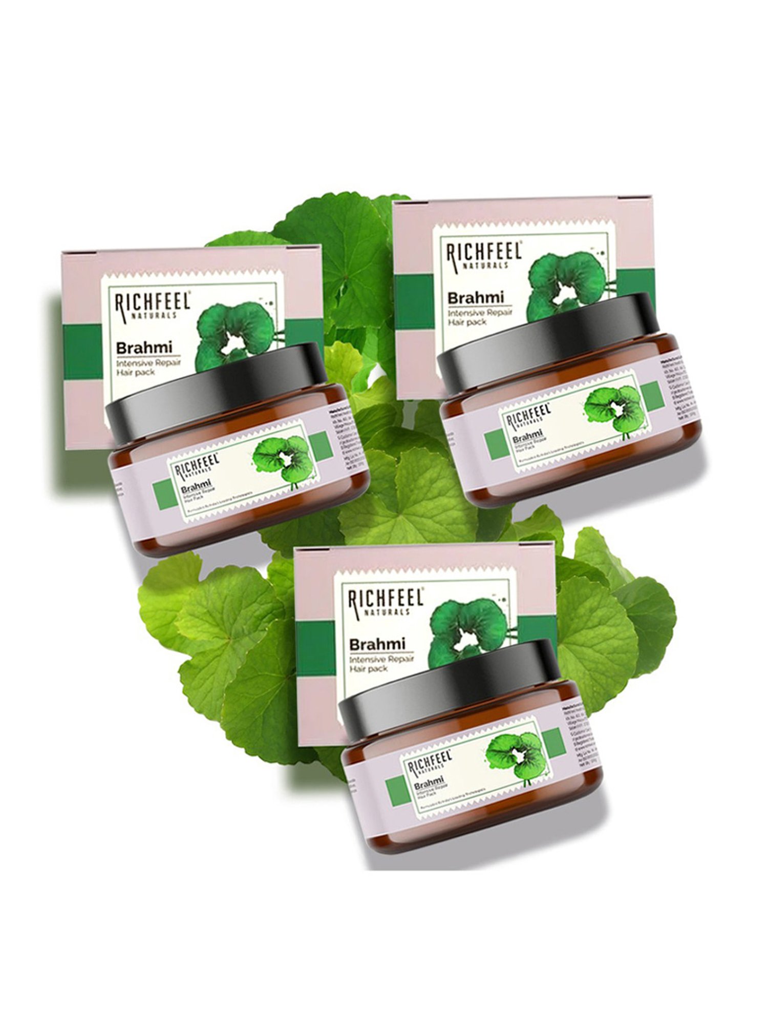 Richfeel Brahmi Intensive Repair Hair Pack (100 gm) - Pack of 3