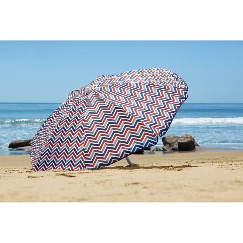 Picnic Time 5.5'  Beach Stick Umbrella - multi