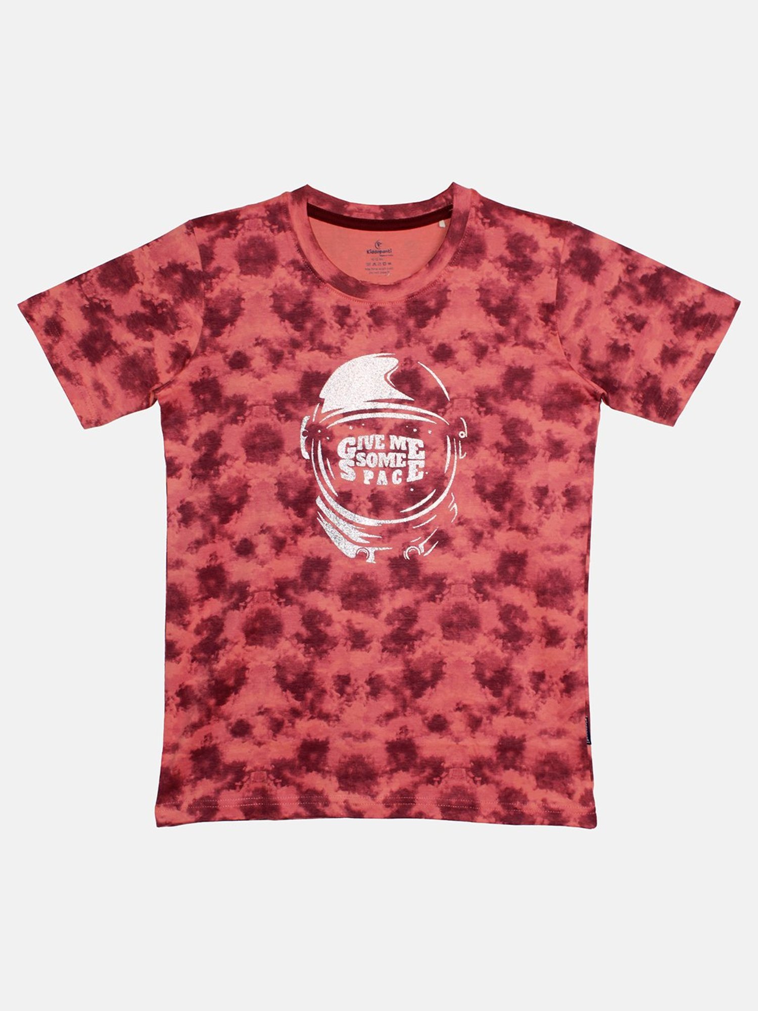 Kiddopanti Kids Light Coral Printed T-Shirt