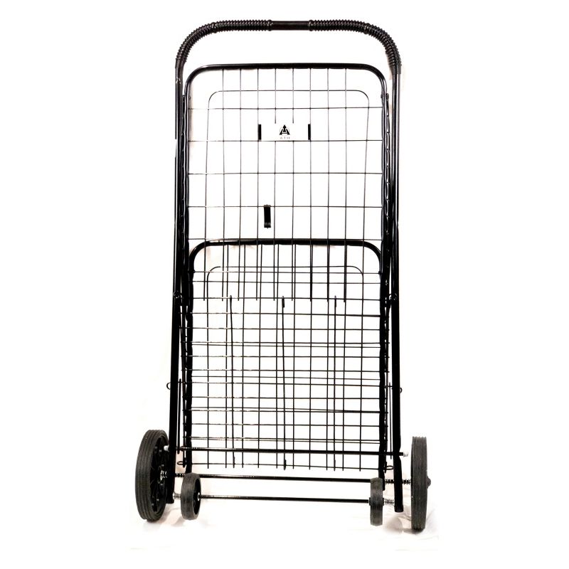 ATHome Large Shopping Utility Storage Cart Black