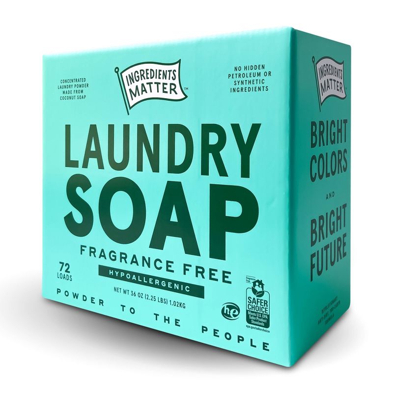 Ingredients Matter Fragrance Free Laundry Soap Powder - 36oz