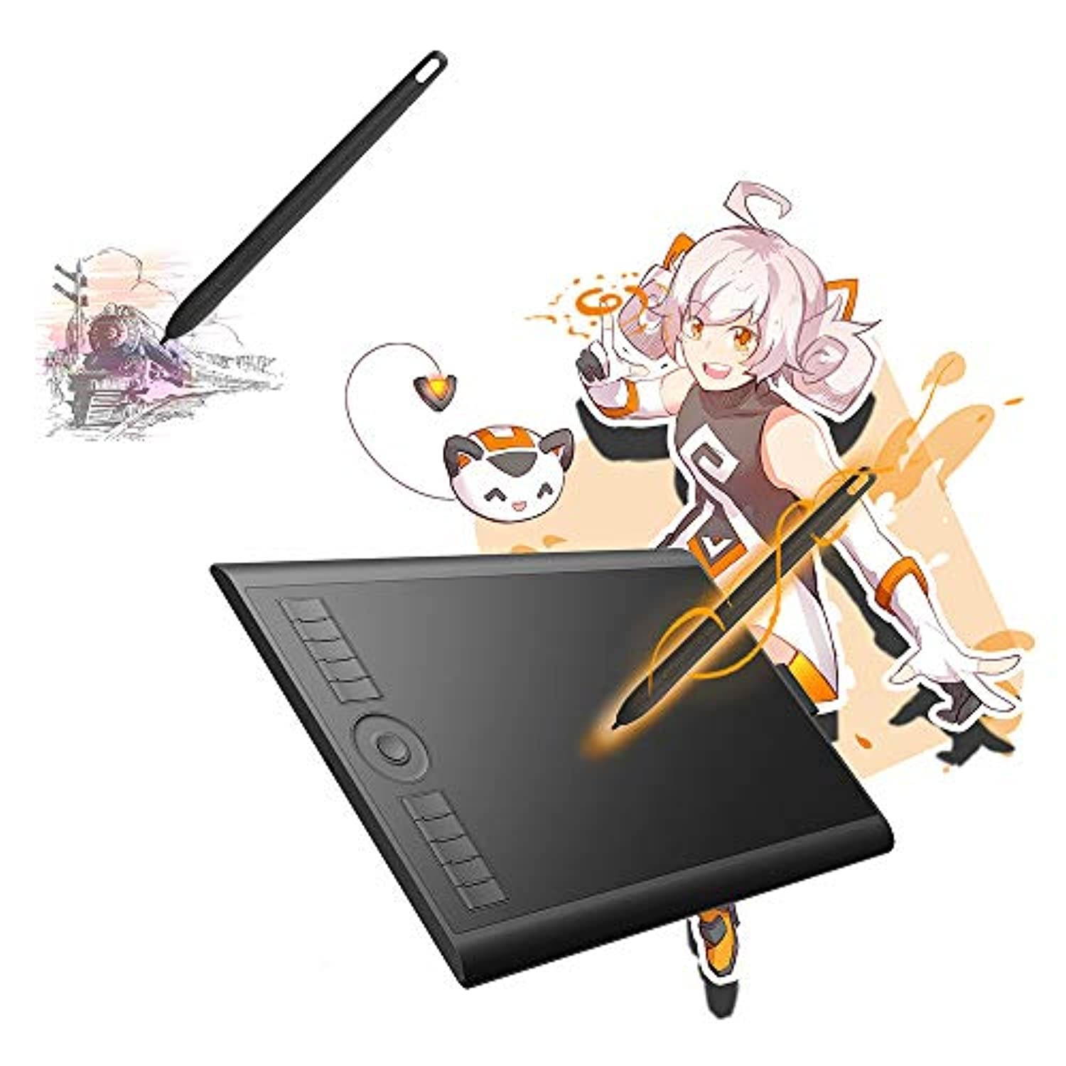 GAOMON M10K 2018 Drawing Tablet  and  GAOMON Passive Pen AP31 for M10K 2018 Only