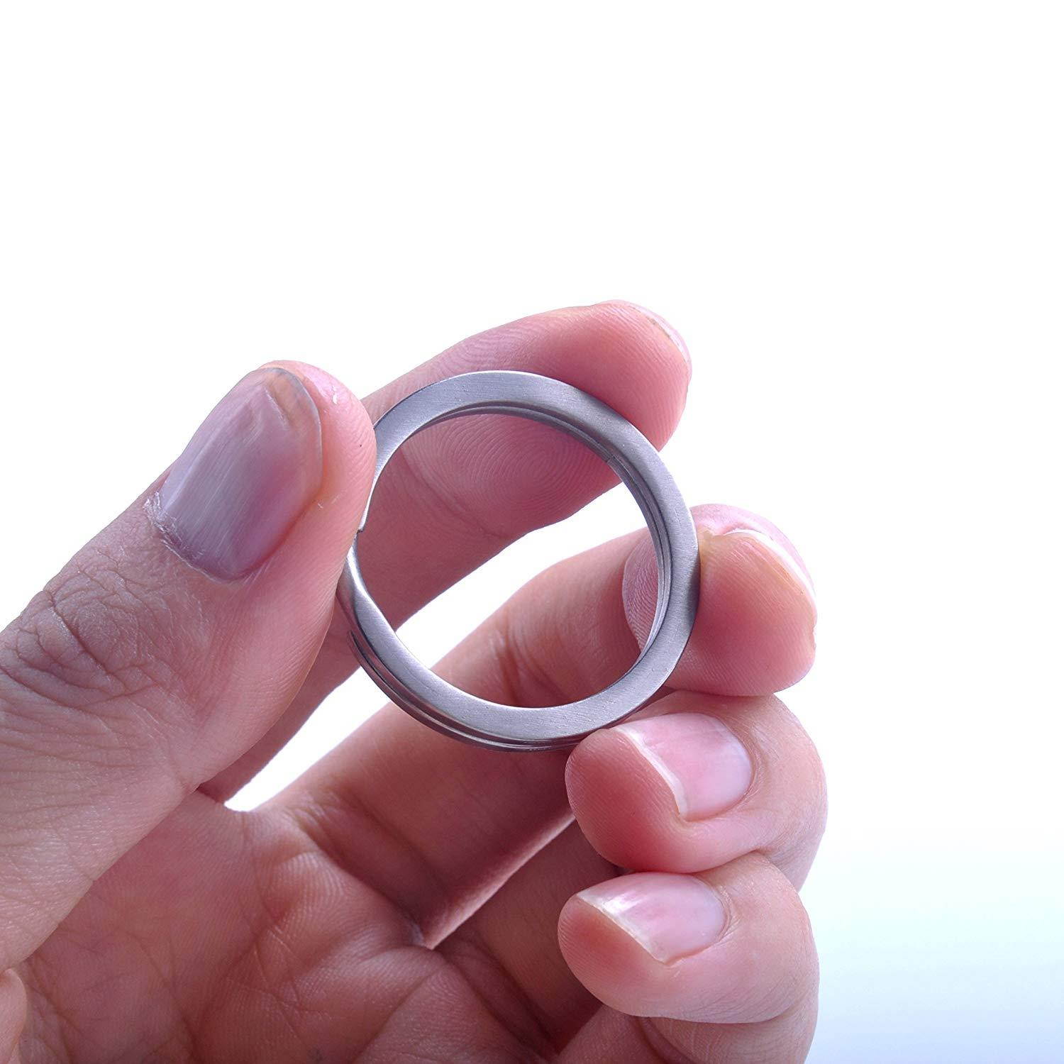 BANG TI Titanium 1.25" Heavy Duty Key Rings Durable Tight Split (Pack of 5)