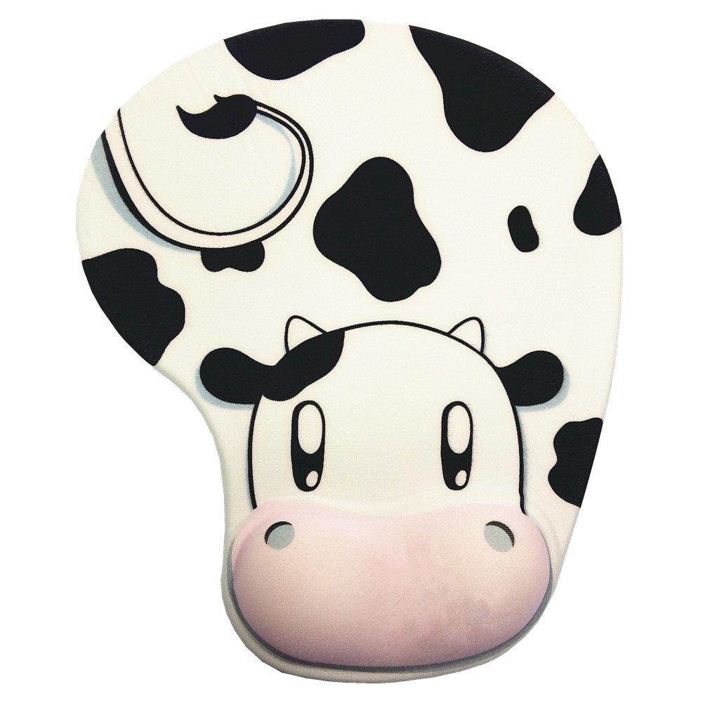 QTMY Silica Gel Cartoon Cow Mouse Pad Wrist Rest Hand pillow