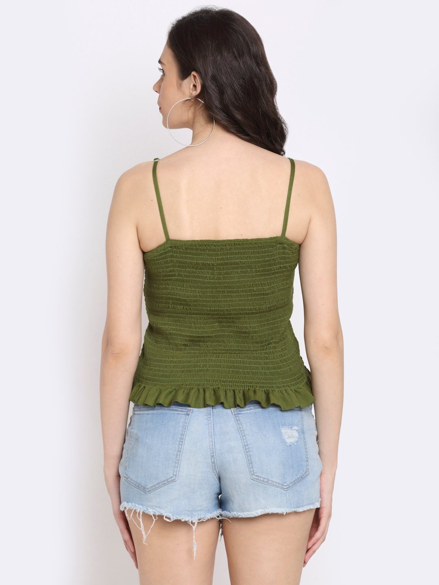 NEUDIS Olive Square Neck Top