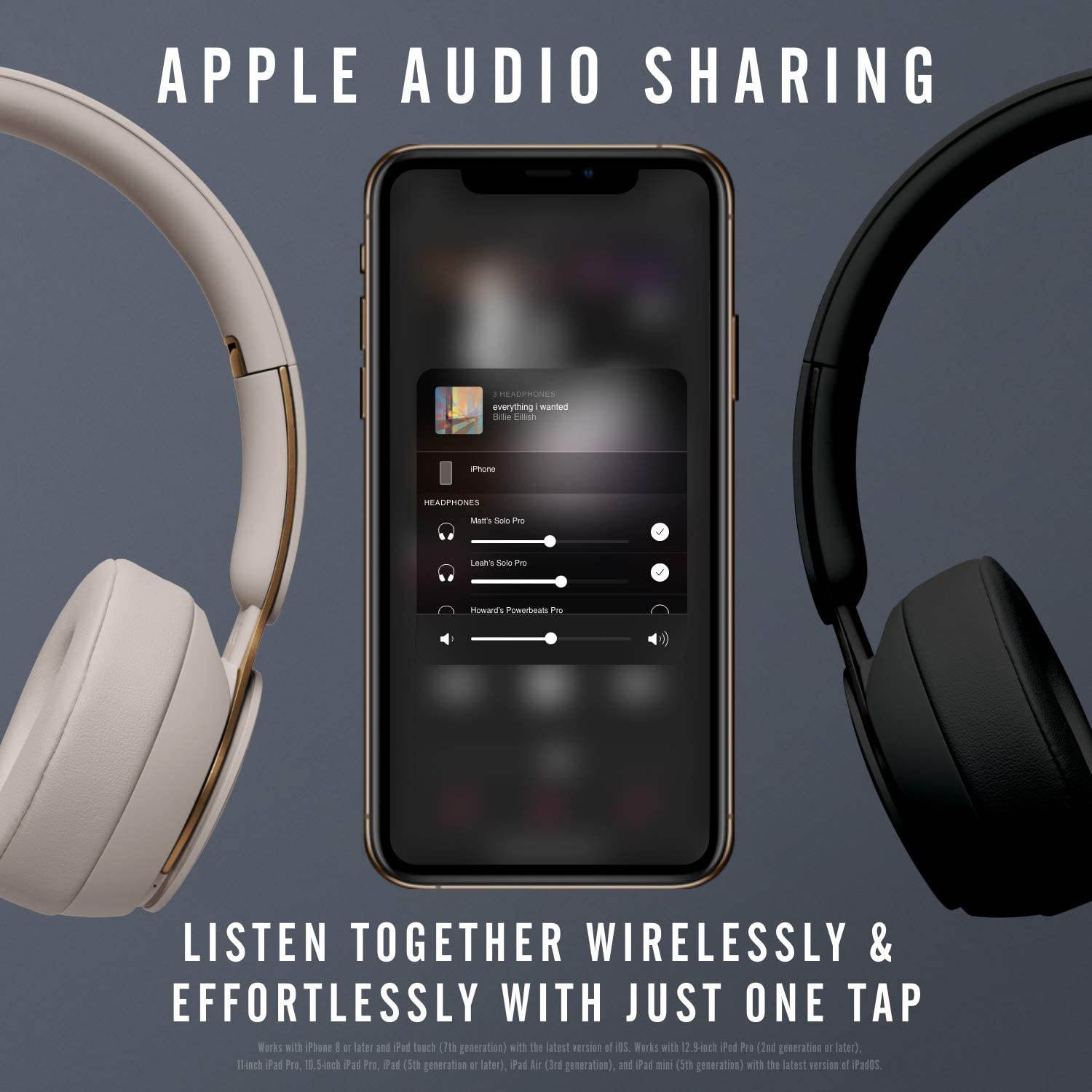 Beats Solo Pro Wireless Noise Cancelling On-Ear Headphones - Apple H1 Headphone Chip, Class 1 Bluetooth, 22 Hours of Listening Time, Built-in Microphone - Gray