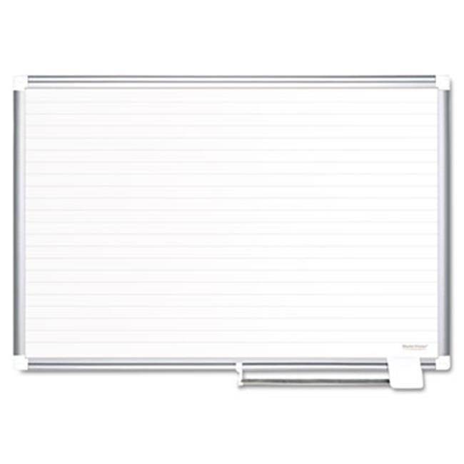 MasterVision MA0594830 Ruled Planning Board, 48X36, White/Silver