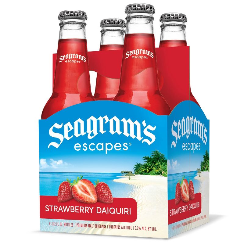 Seagrams Escapes Strawberry Daiquiri Cocktail - 4pk/11.2 fl oz Bottles