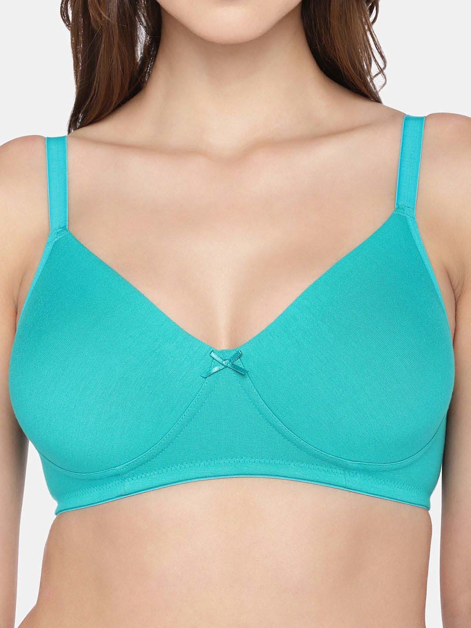 Inner Sense Green Cotton Everyday Bra - Pack Of 2