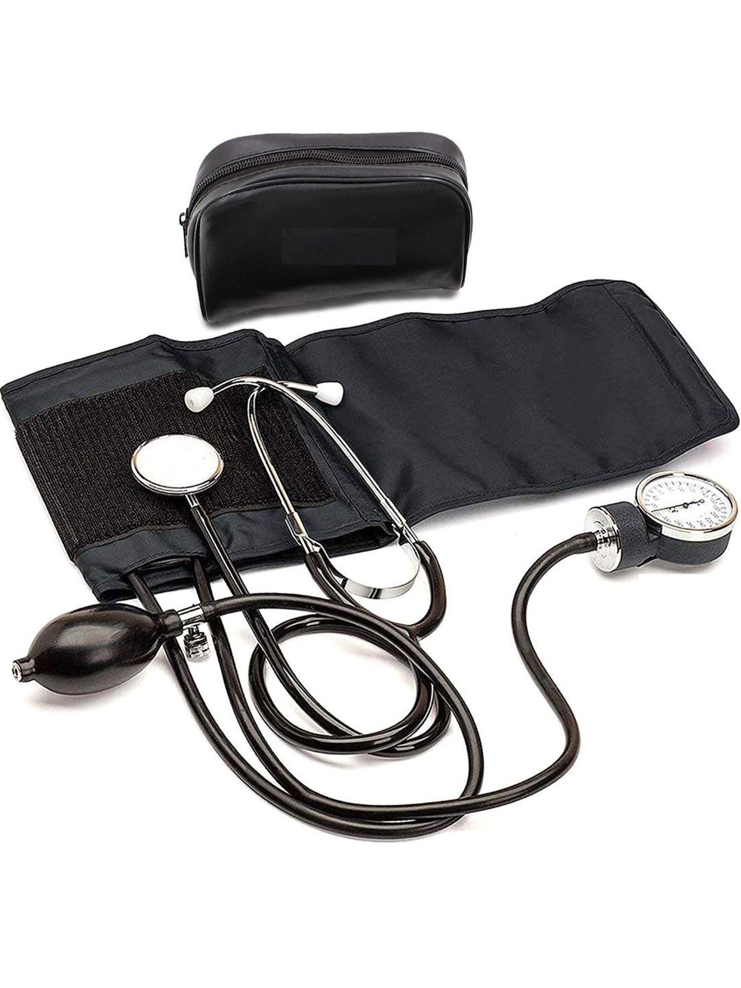 MCP Aneroid01 Sphygmomanometer BP Monitor with Stethoscope (Black/Grey)