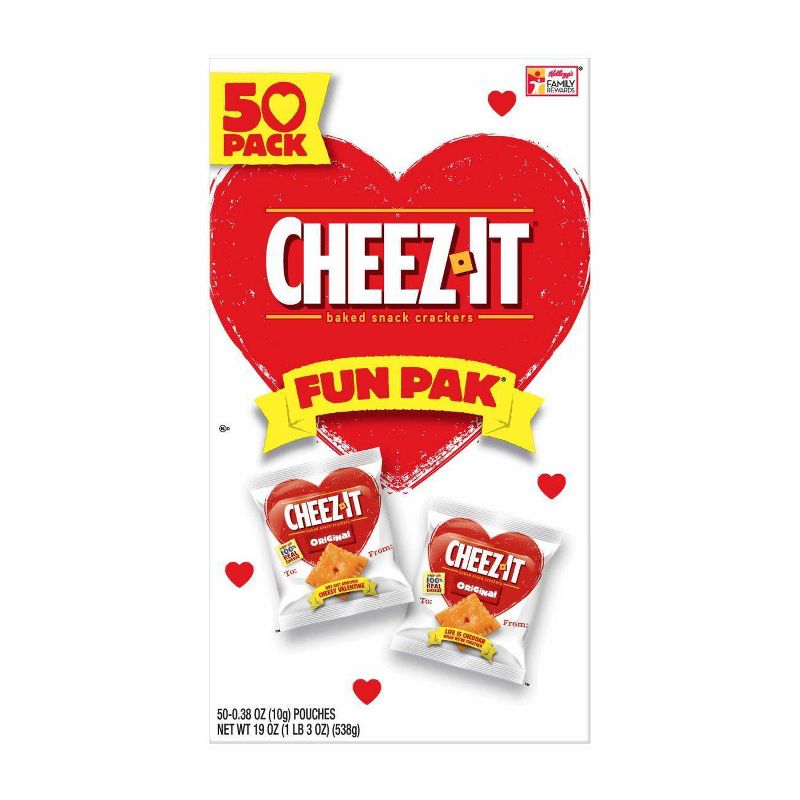 Cheez-It Valentine's Fun Pak Baked Cheese Crackers - 50ct