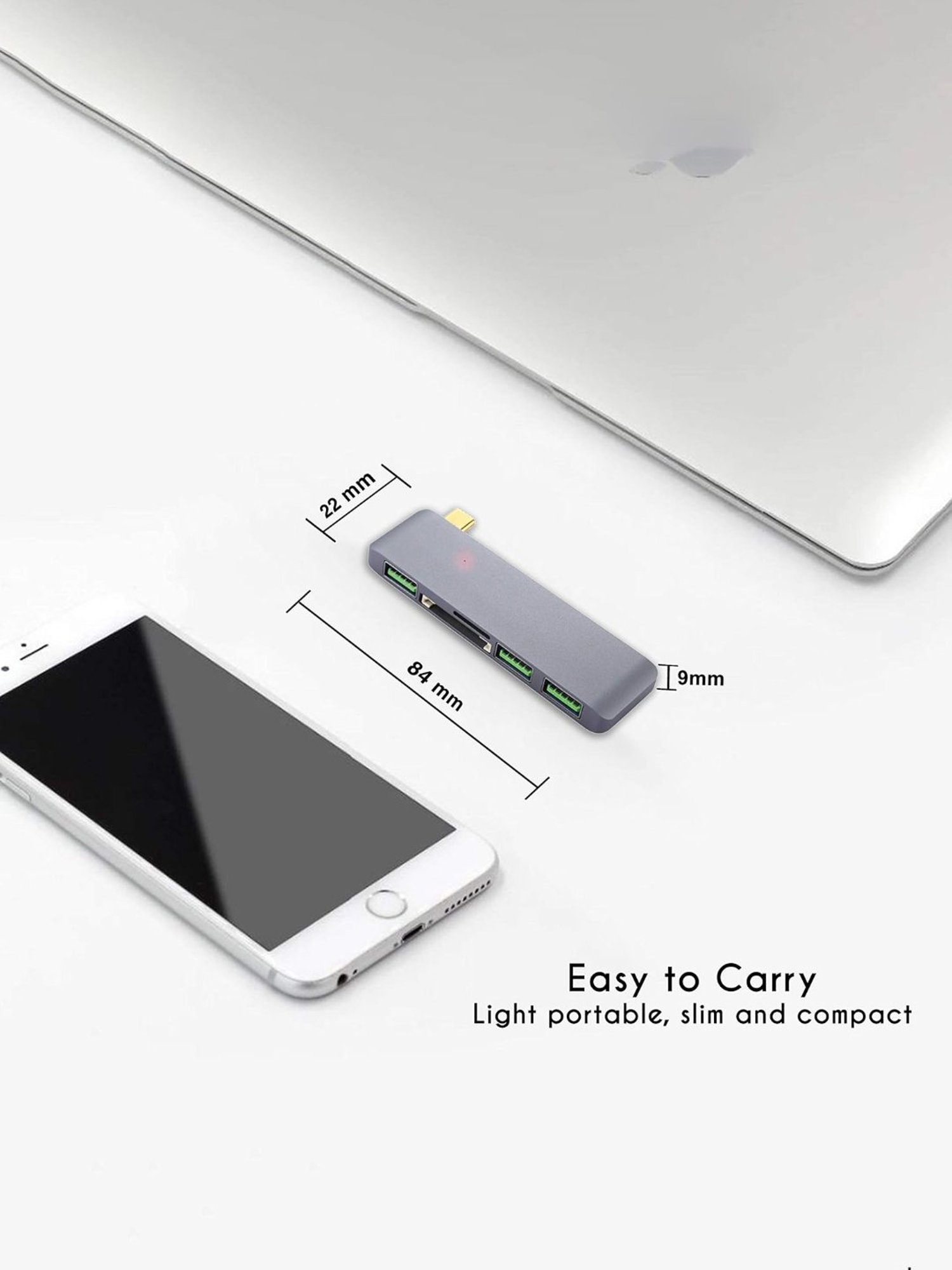 Powerup Aluminum USB Type-C Hub Adapter Dongle