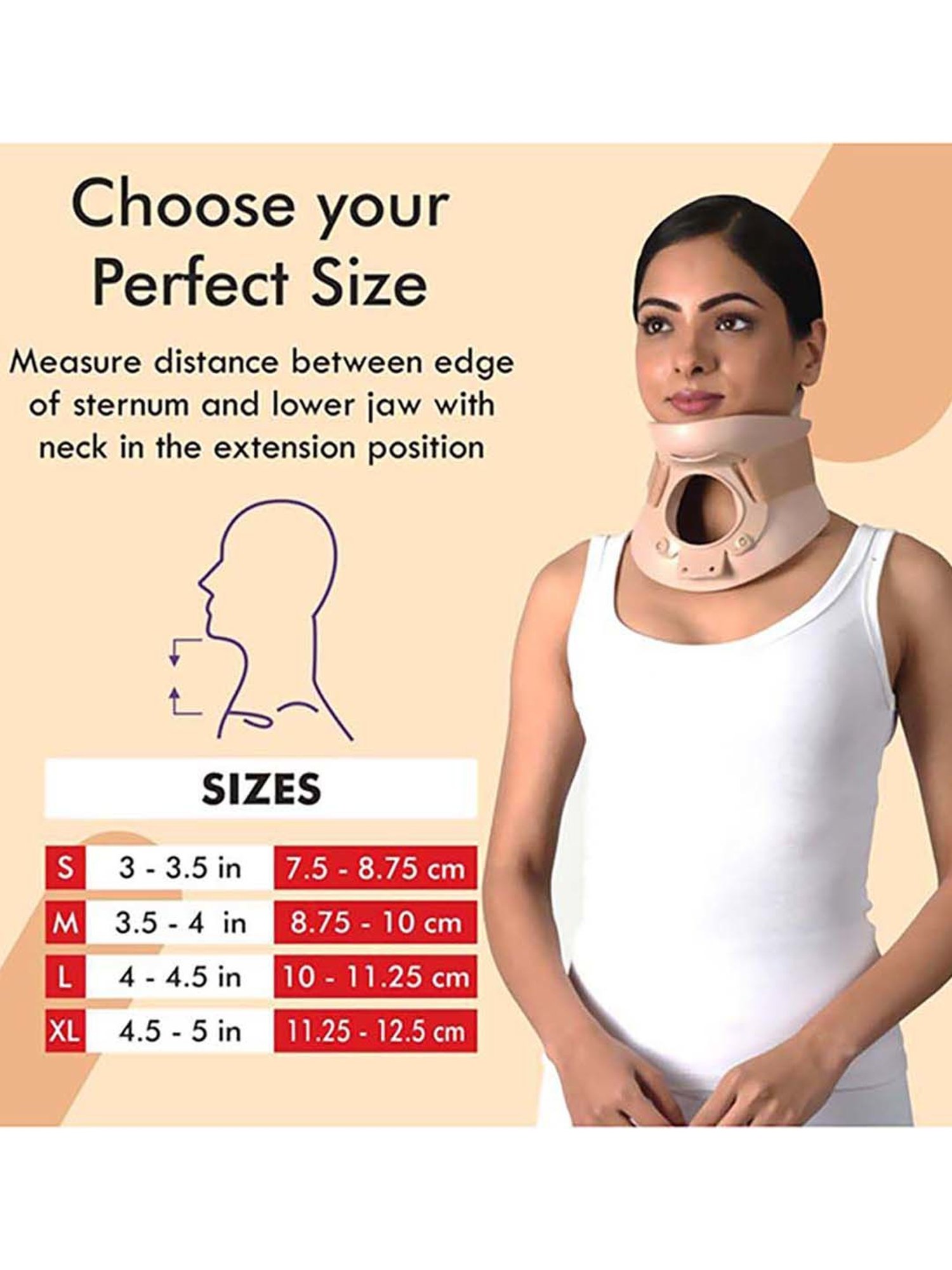 AccuSure Cervical Orthosis (Philadelphia) Ethafoam Cervical Collar - XL (Beige)