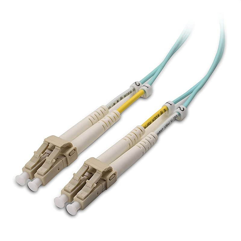 10Gb 40Gb OFNP Plenum Rated Multimode Duplex 50/125 OM3 Fiber (Fiber Optic Cable, LC to LC Fiber Patch Cable) 164.0 Feet / 50m