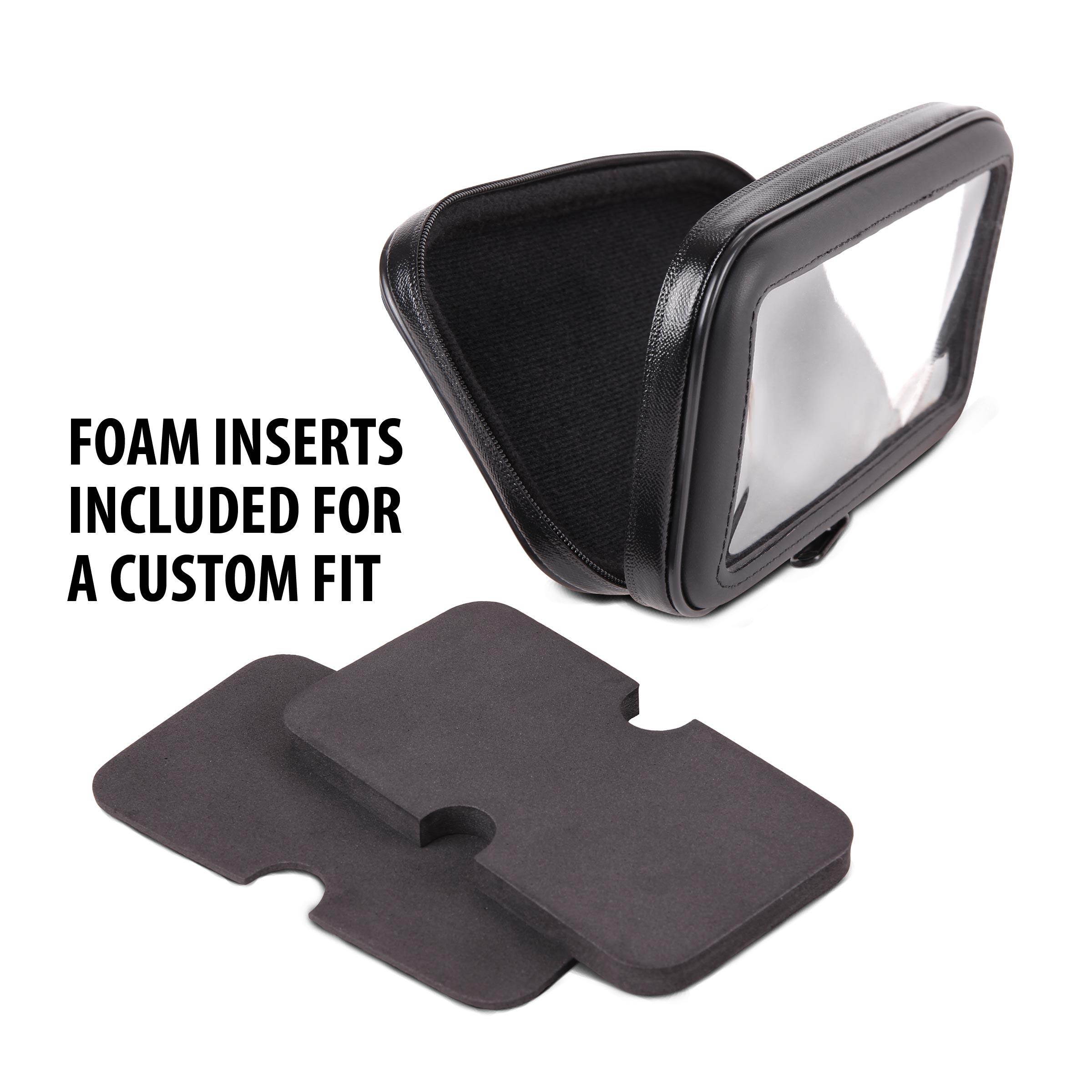 Weatherproof Bicycle Handlebar Display Mount for 4.3-inch &  3.5-inch Garmin Nuvi 30 / 255W / 1350LMT / 1390LMT and More GPS Navigation Systems - by USA Gear *Includes Microfiber Cleaning Cloths*