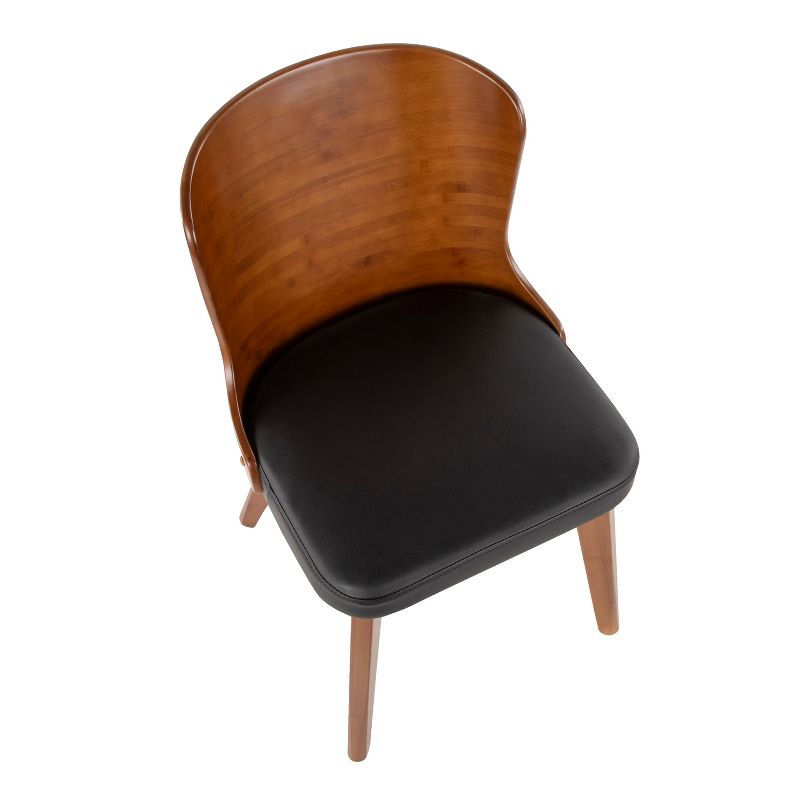Bocello Mid-Century Modern Chair Black/Walnut - LumiSource