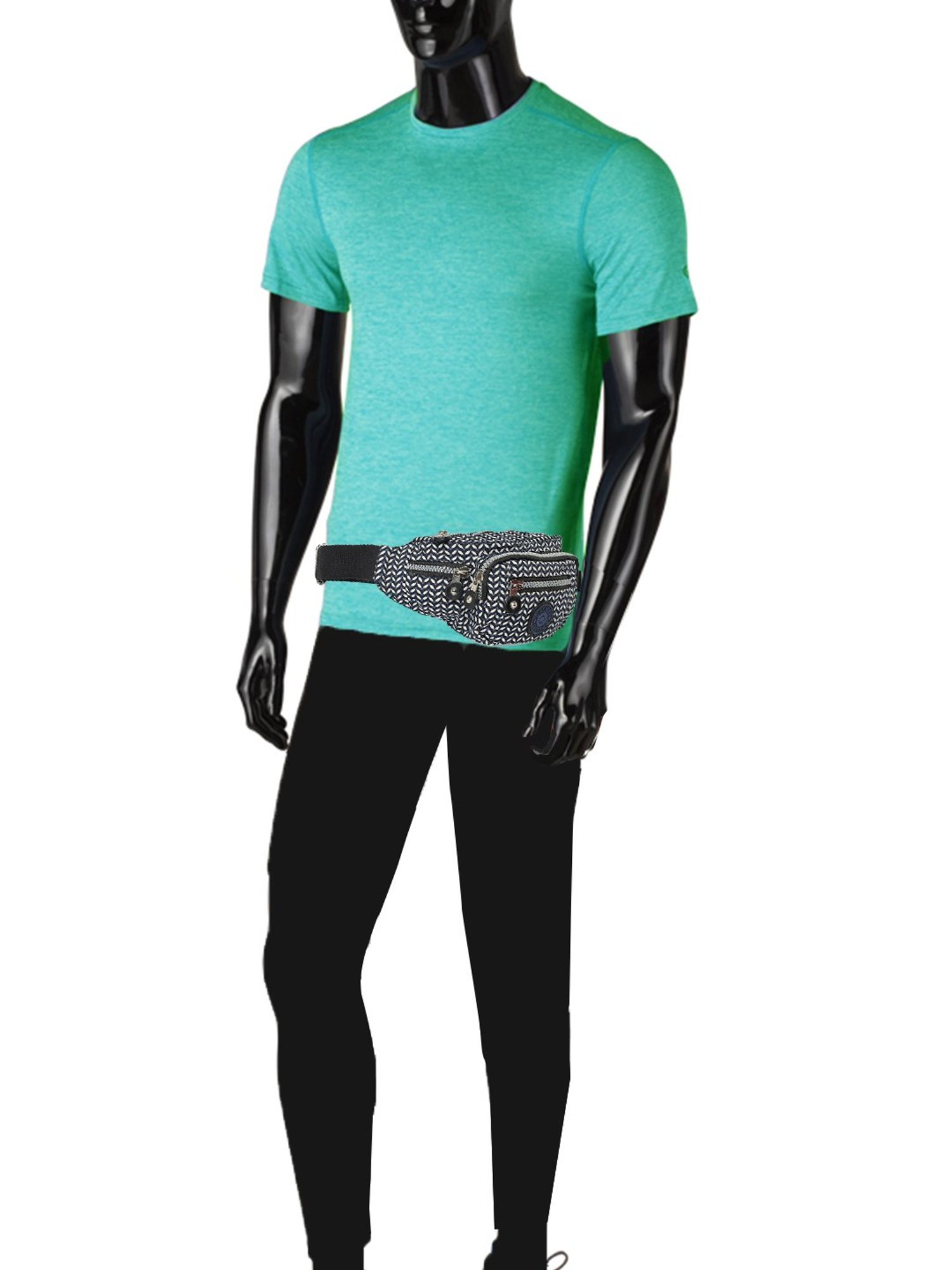 Baomi Black & White Printed Waist Pouch