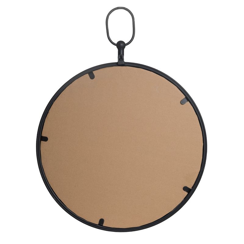 18" x 18" Wall Mirror with Decorative Handle Black - Patton Wall Decor