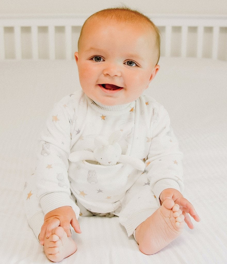 Bunnies By The Bay Baby 6-9 Months Bloom Playsuit & Bloom Bunny Buddy Blanket Set