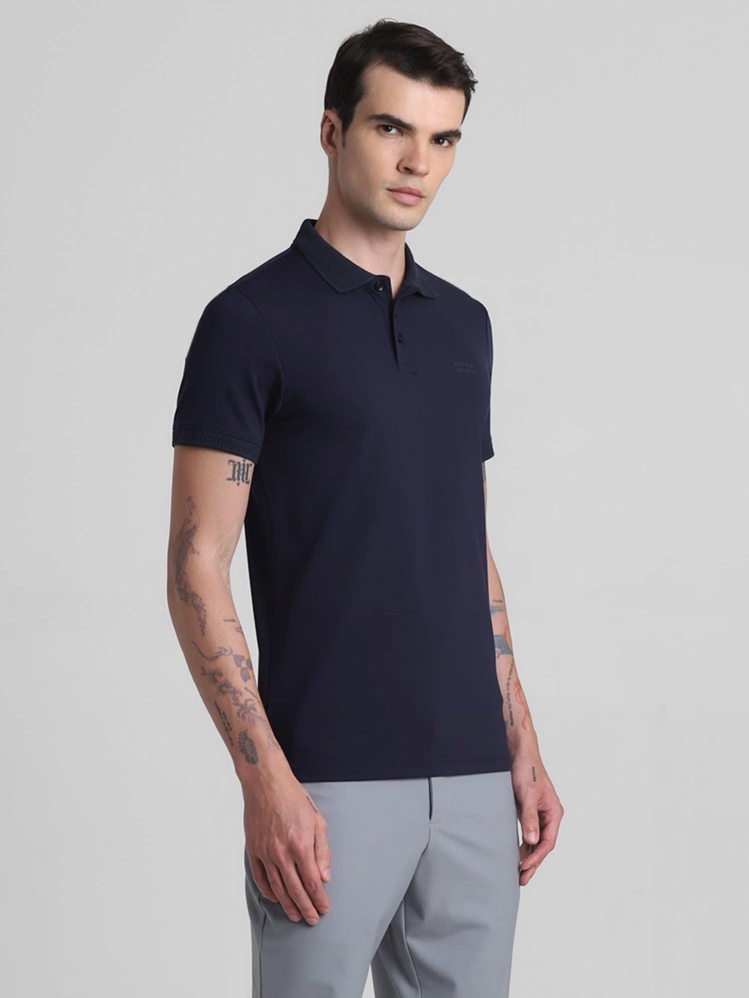 Jack & Jones Peacoat Slim Fit Polo T-Shirt