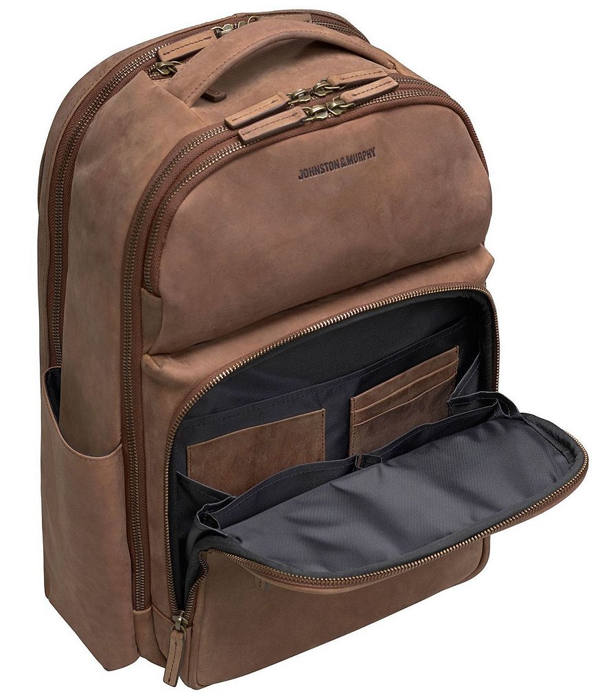 Johnston & Murphy Leather Backpack