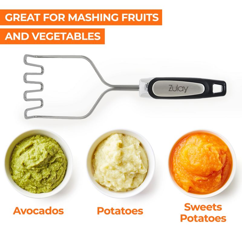 Zulay Kitchen Stainless Steel Potato Masher