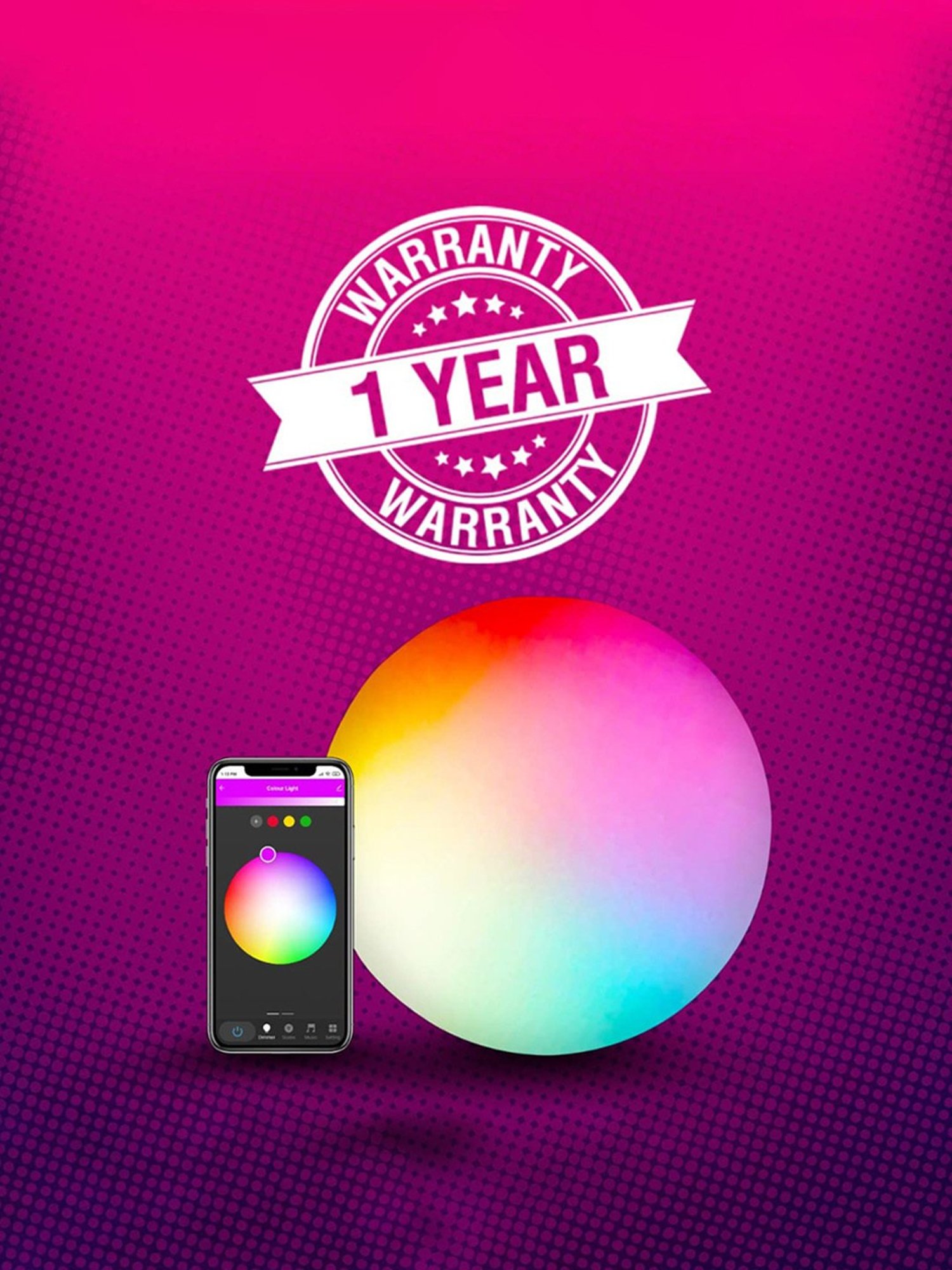 HomeMate 15 Watt WiFi Smart LED Surface Light Compatible with Alexa, Google Home & Siri (Multicolor)