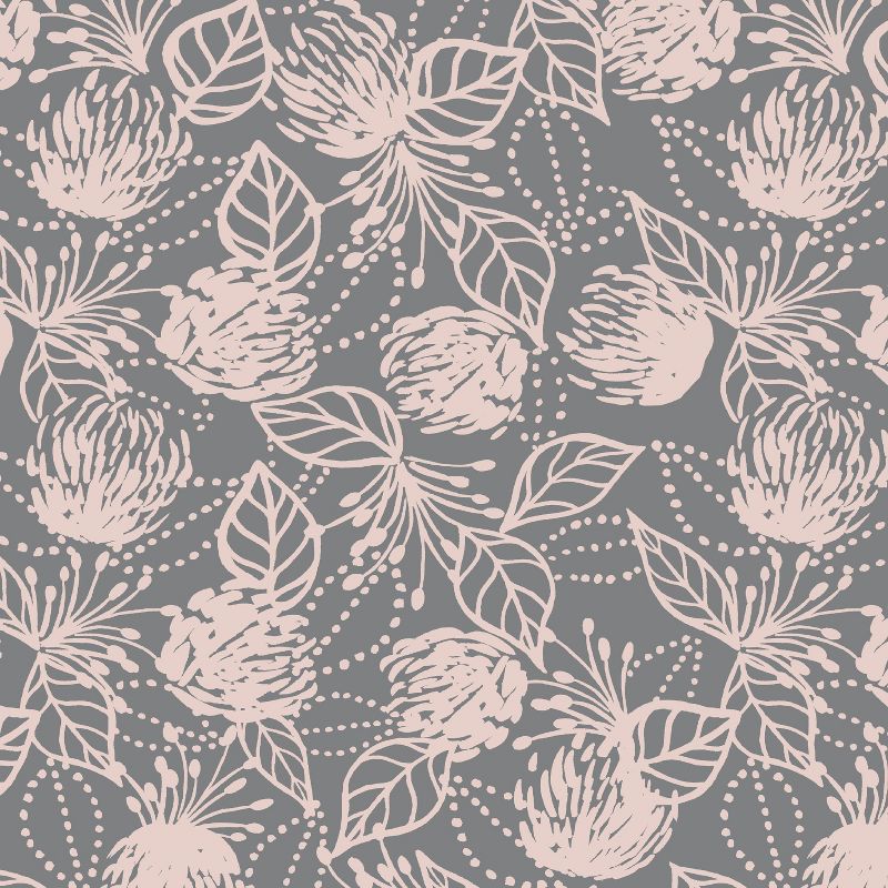 26" Counter Height Barstool Sketch Gray & Pink Floral - Project 62™