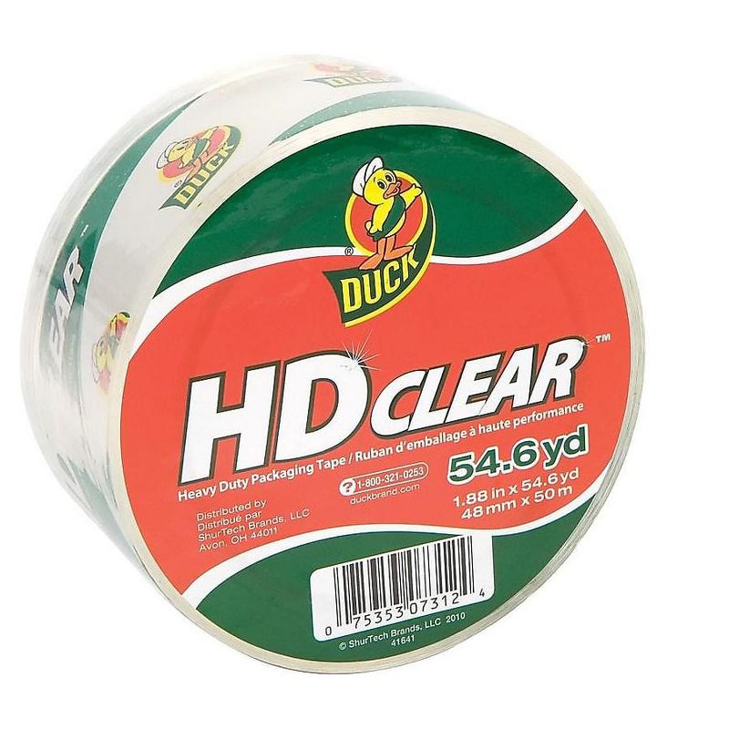 Duck HD Acrylic Packing Tape 1.88" x 54.6 yds. Clear 489419