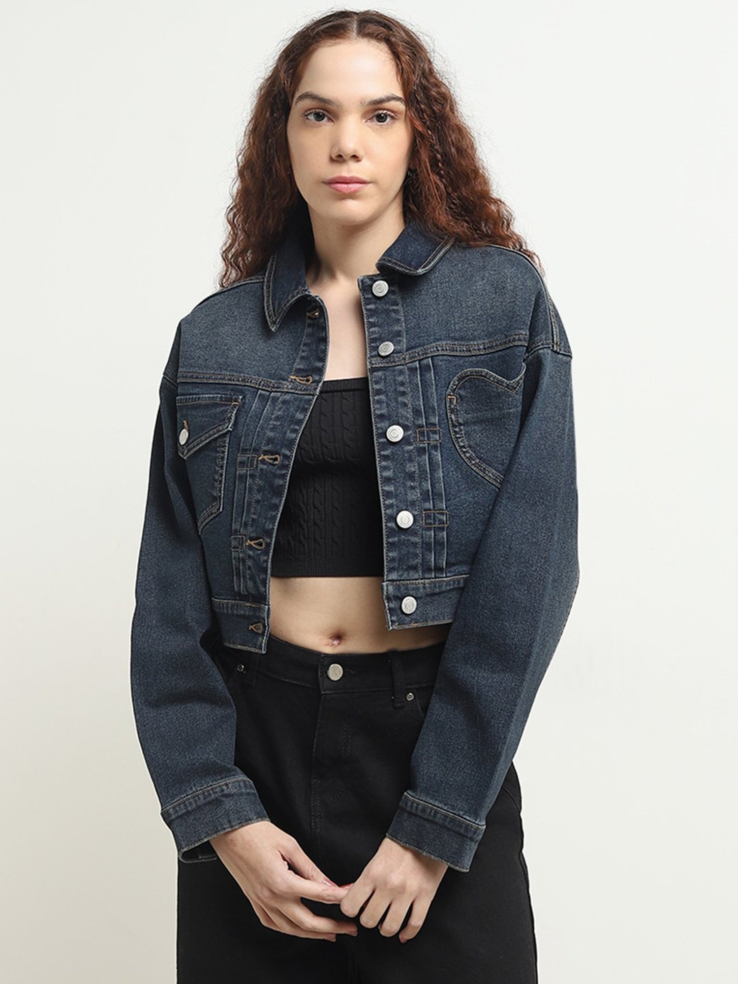 Nuon by Westside Dark Blue Denim Jacket
