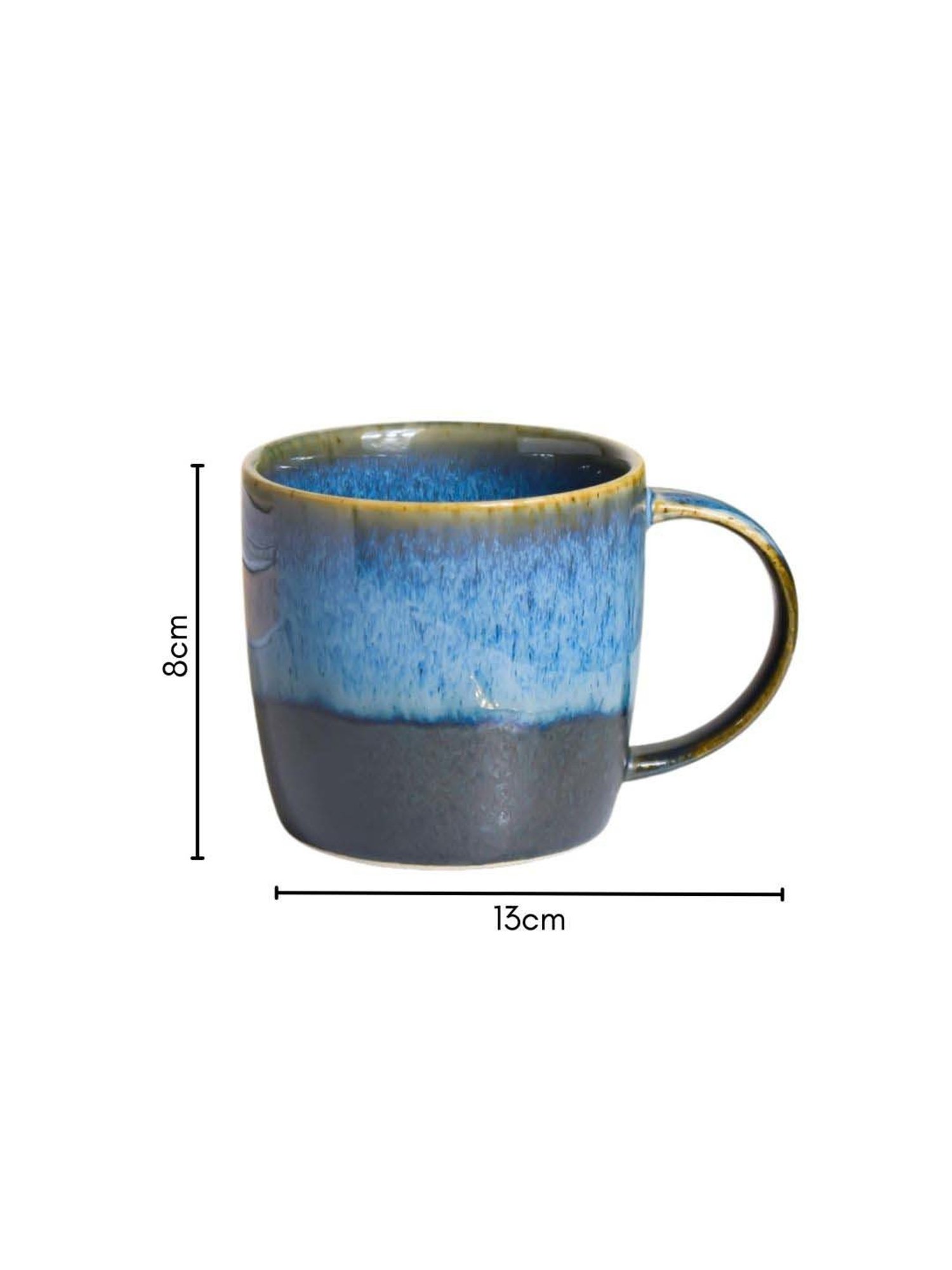 Nestasia Microwave Safe Set of 1 Blue Sapphire Ceramic Cup for Tea, Coffee and More, 300ml