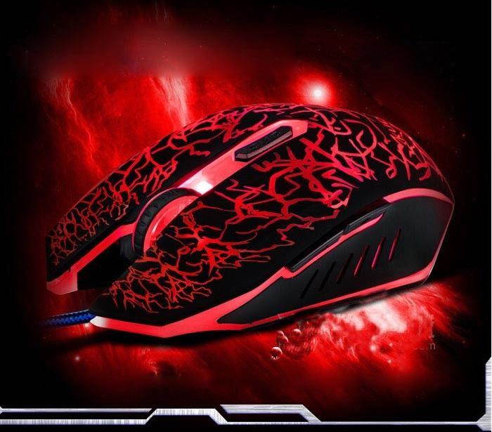 Comfortable Professional Colorful LED light Optical Wired Gaming Mouse Mice *1