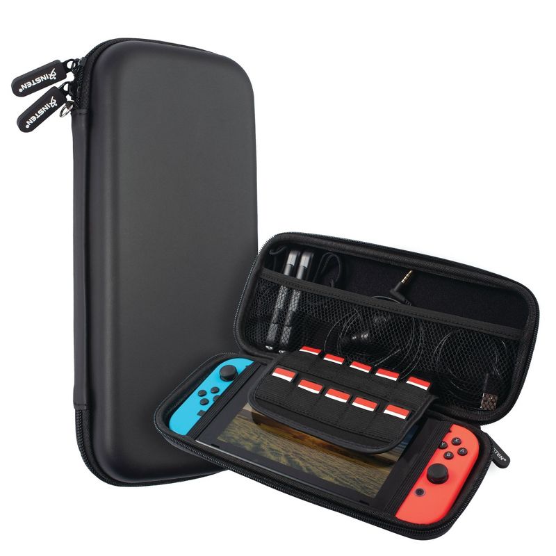 Insten Carry Case for Nintendo Switch - Portable Hard Shell Travel Pouch for Console & Accessories, Black