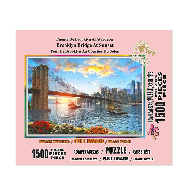 Wuundentoy Gold Edition: Brooklyn Bridge at Sunset Jigsaw Puzzle - 1500pc