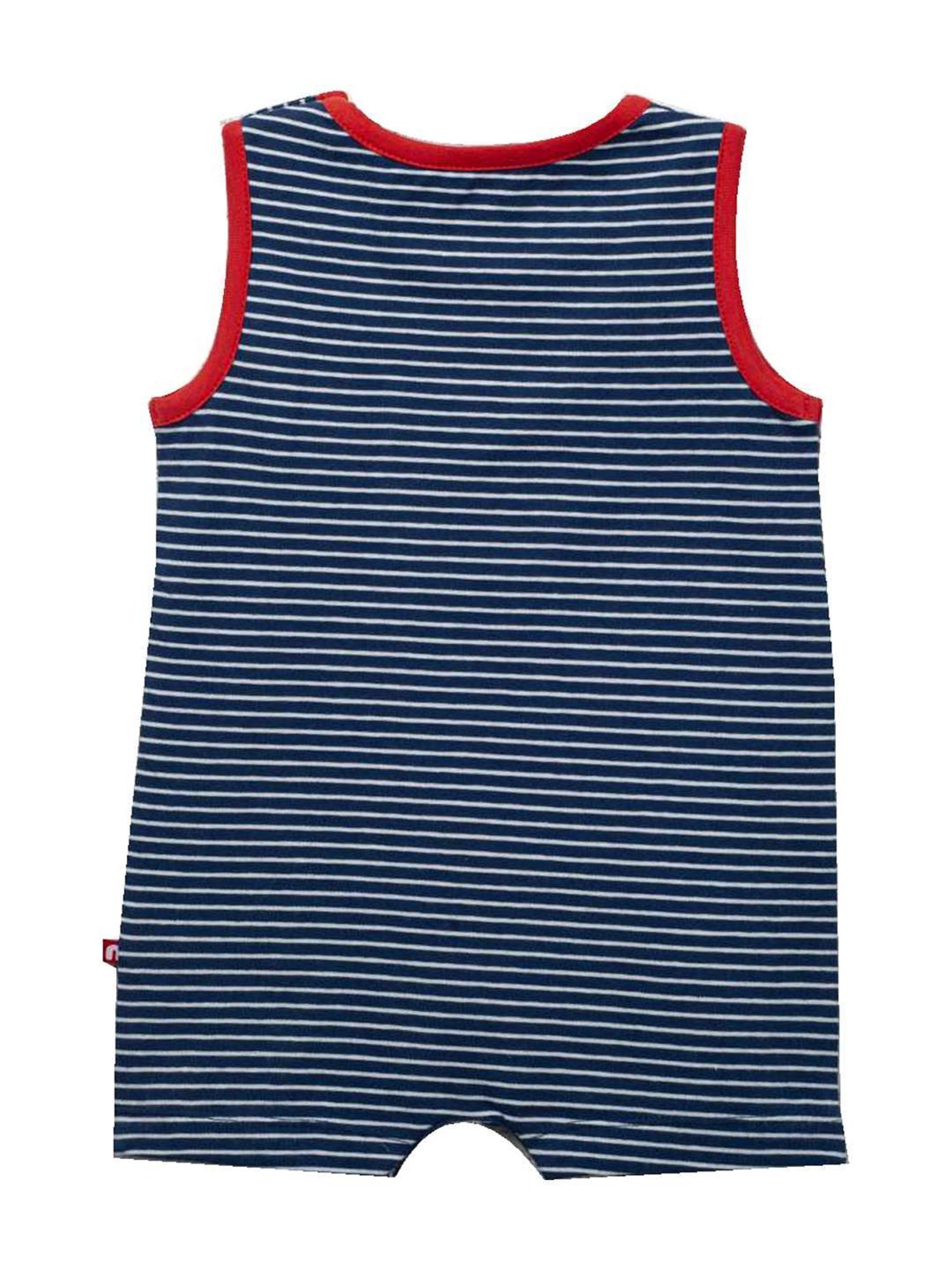 Nino Bambino Kids Blue & Red Cotton Striped Romper