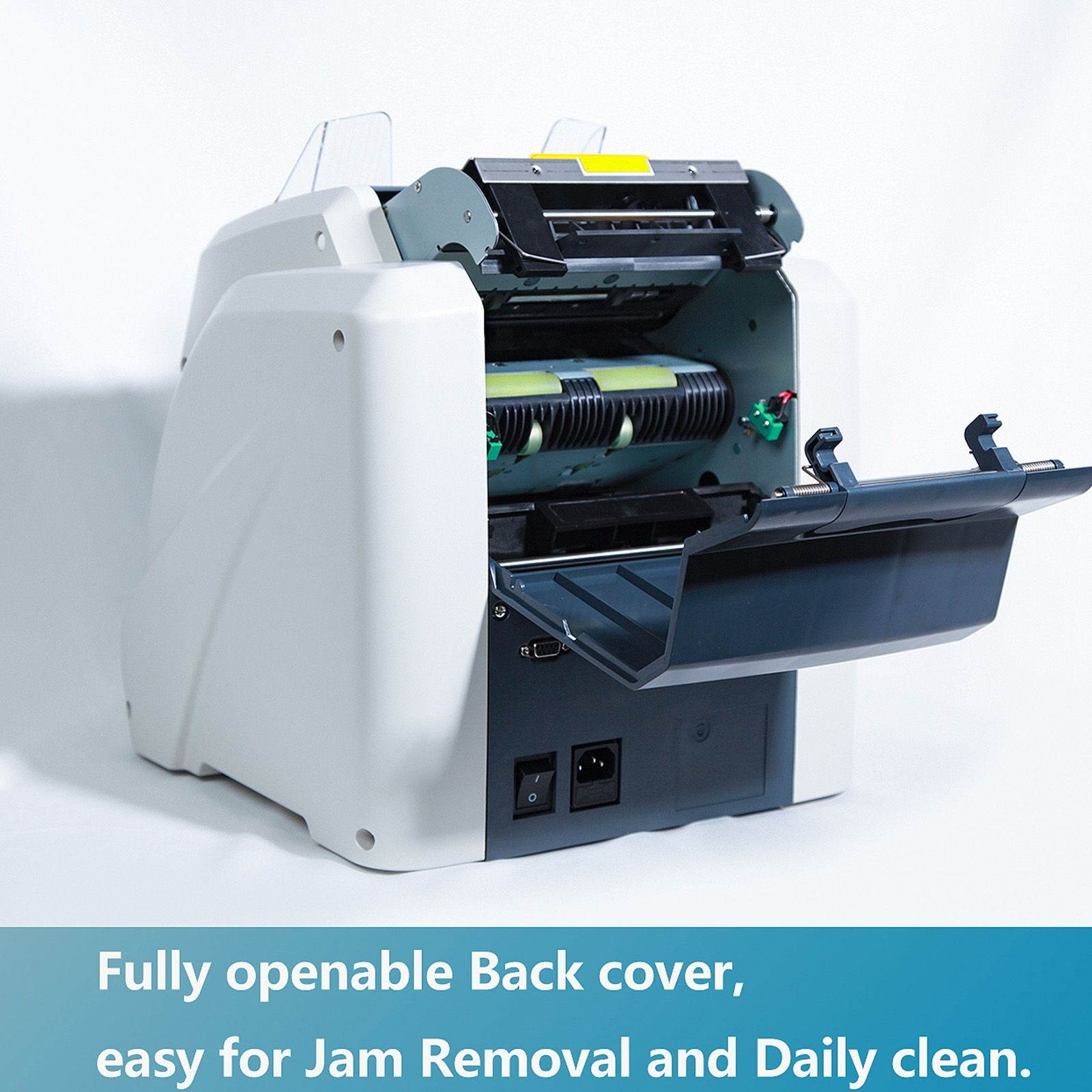 Ribao BCS-160 Two-Pocket Mixed Denomination Money Counter, 2 Year Warranty, Bank Grade Counterfeit Detection Serial Number Record Multi Currency Cash Bill Counter & Sorter