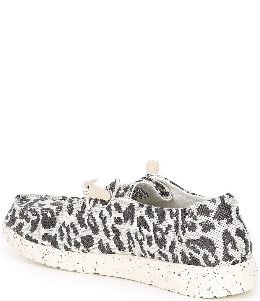 Hey Dude Women's Wendy Woven Cheetah Print Washable Slip-Ons