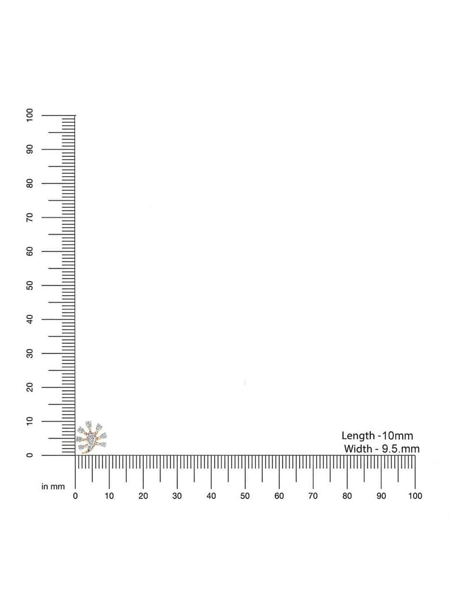 Mia By Tanishq Nature's Finest 14k Gold Shimmering Pear Stud Earrings