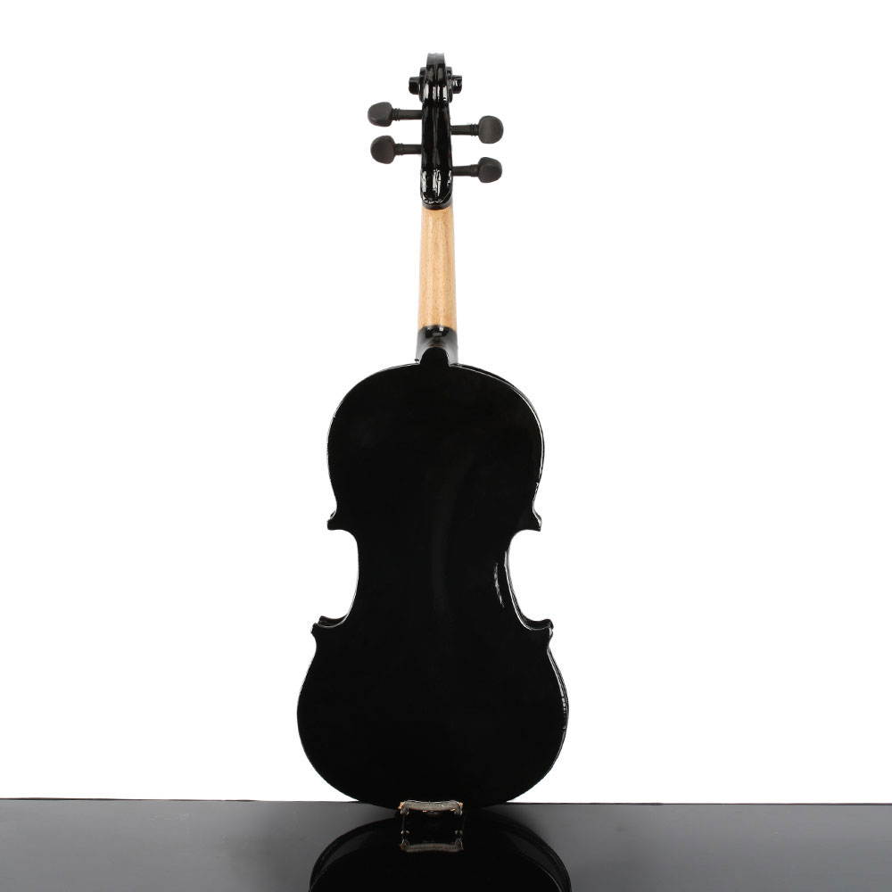 Hot Sale 1/4 Black Acoustic Violin + Case + Bow + Rosin for 6-8 years old Kids