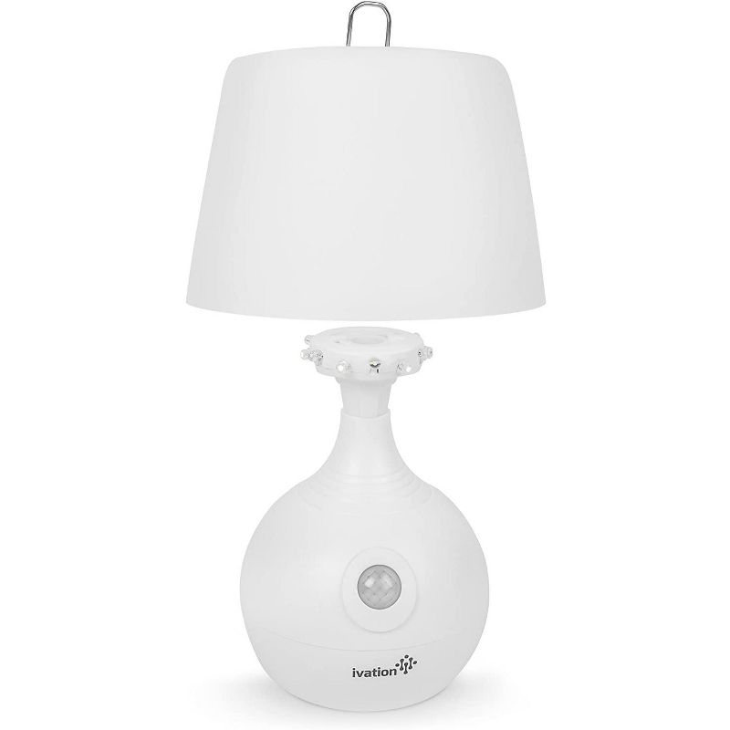Ivation 12-LED Motion Sensing Small Table Lamp, Dual Color Range, White