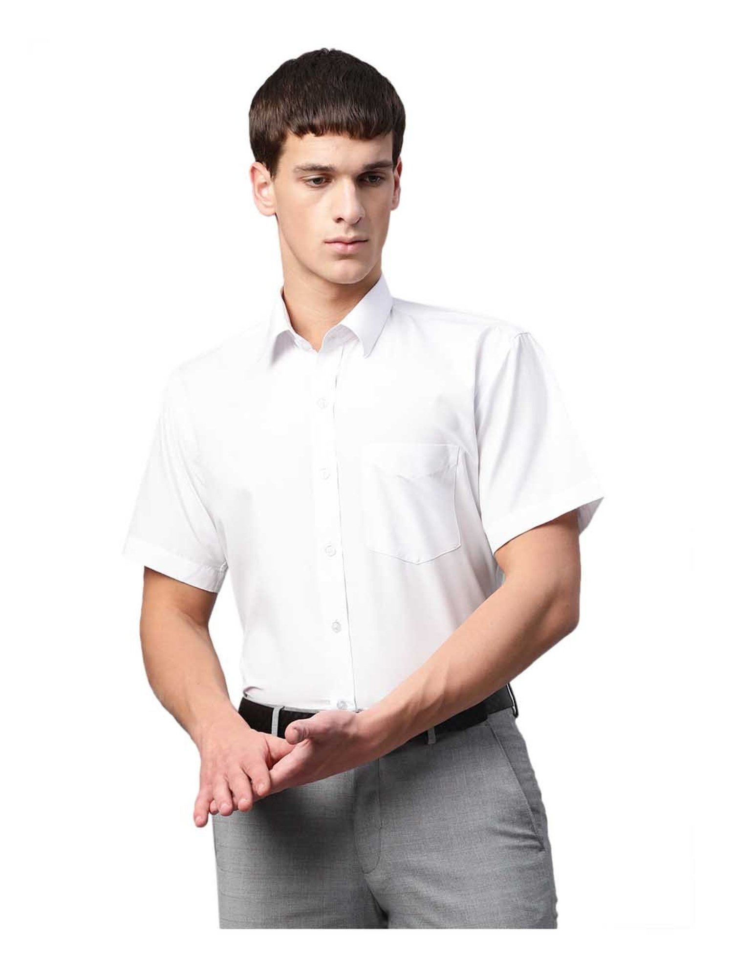 English Navy White Short Sleeves Shirt