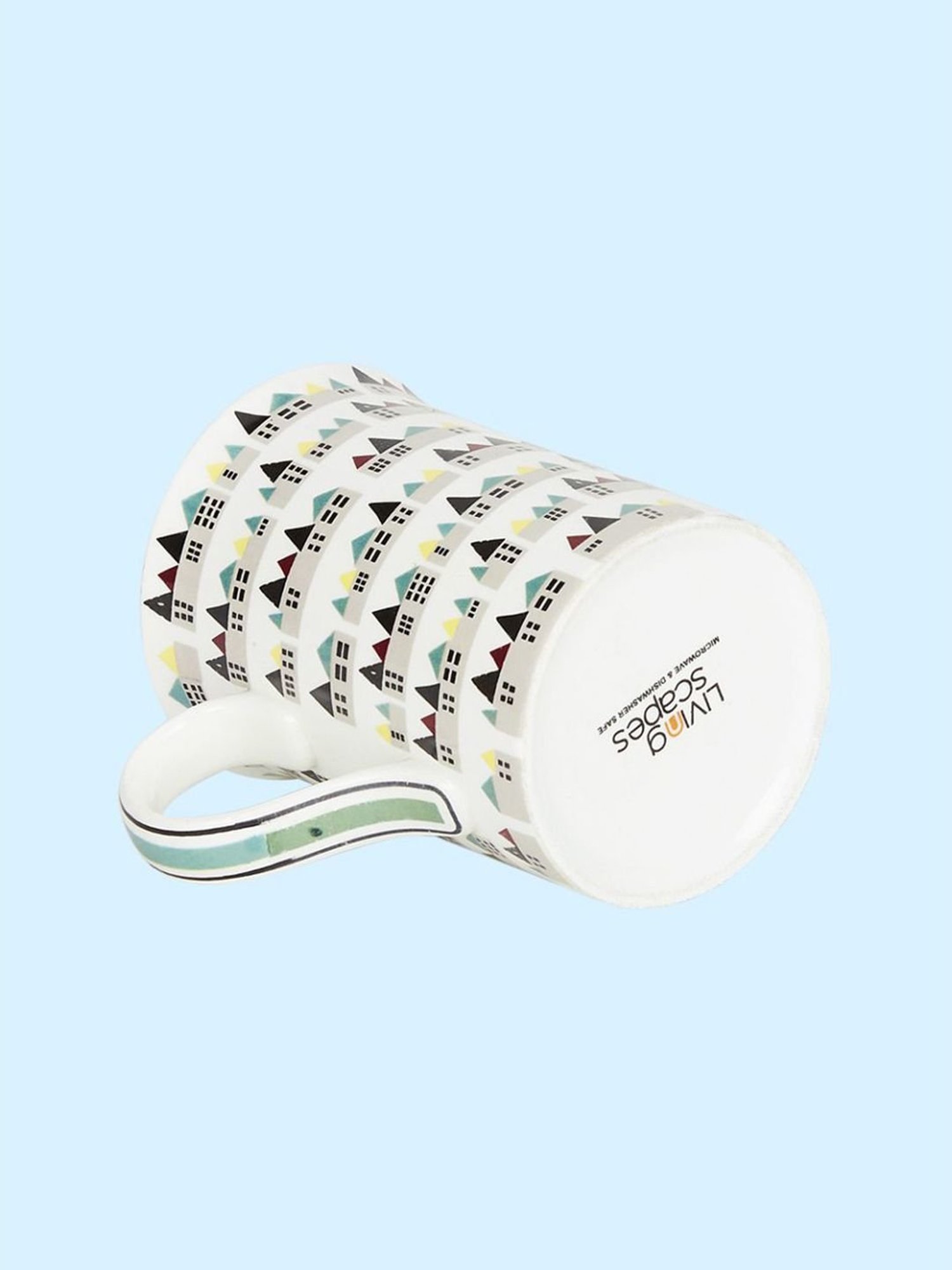 Living Scapes by Pantaloons White Bone China Tea Coffee Mugs (0.3 L)