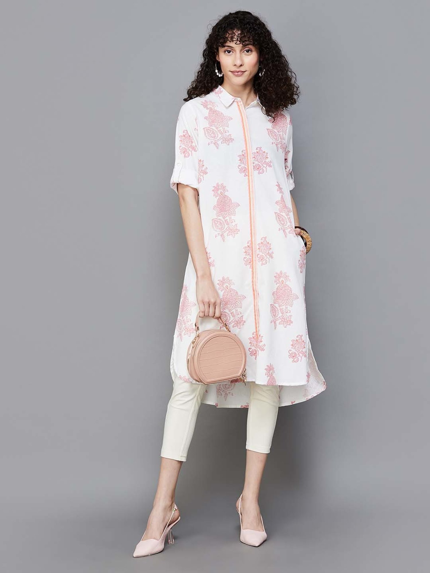 Colour Me by Melange Pink Printed Tunic