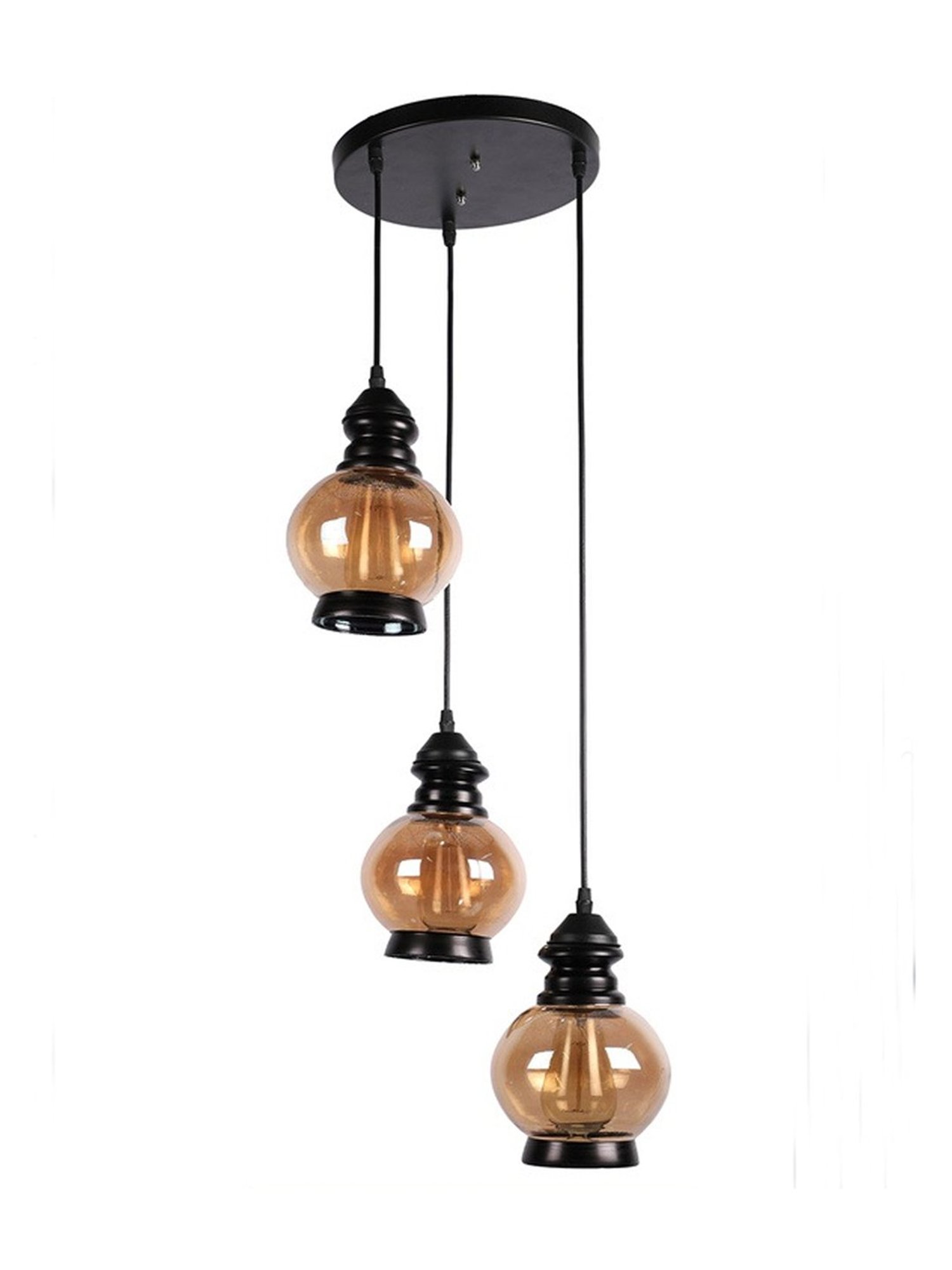 DecorativeRay Copper & Black Hanging Light - Set of 1