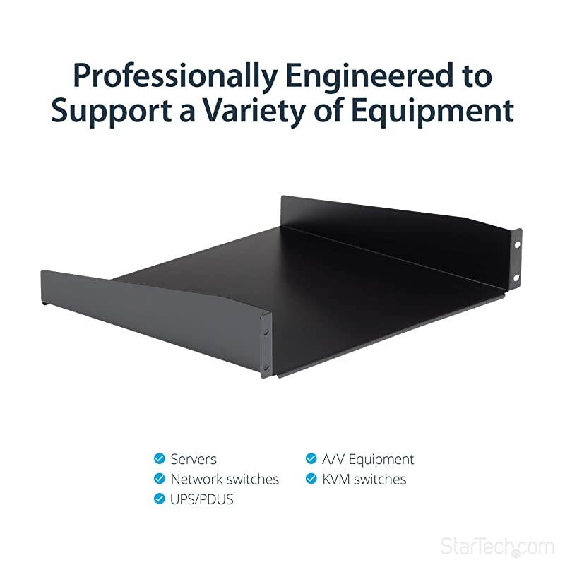 com 2U Server Rack Mount Shelf 157in Deep Steel Universal Cantilever Tray for 19quot Network amp AV Equipment RackCabinet 44lbs CABSHELF