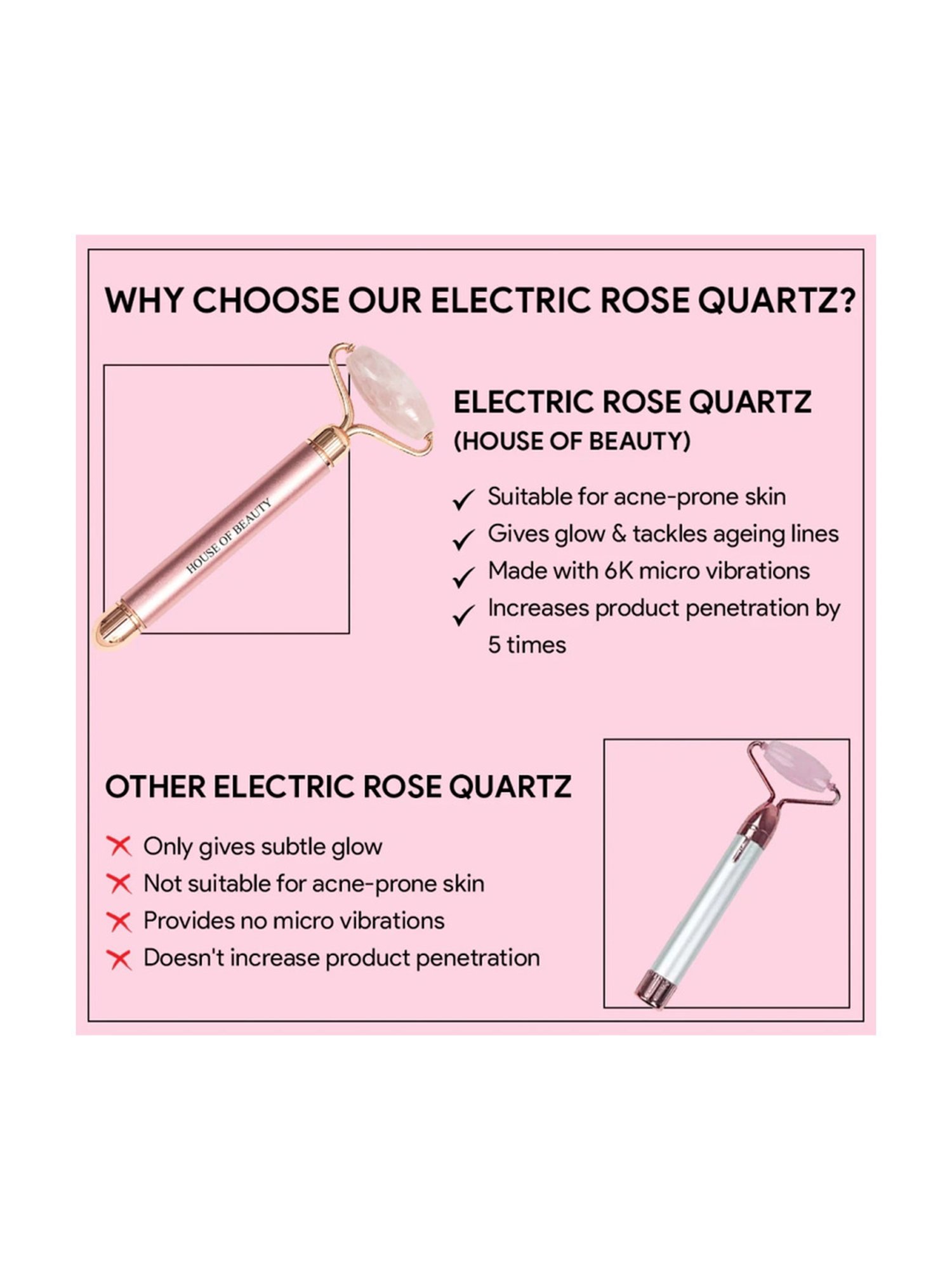 House of Beauty Electric Rose Quartz Kit
