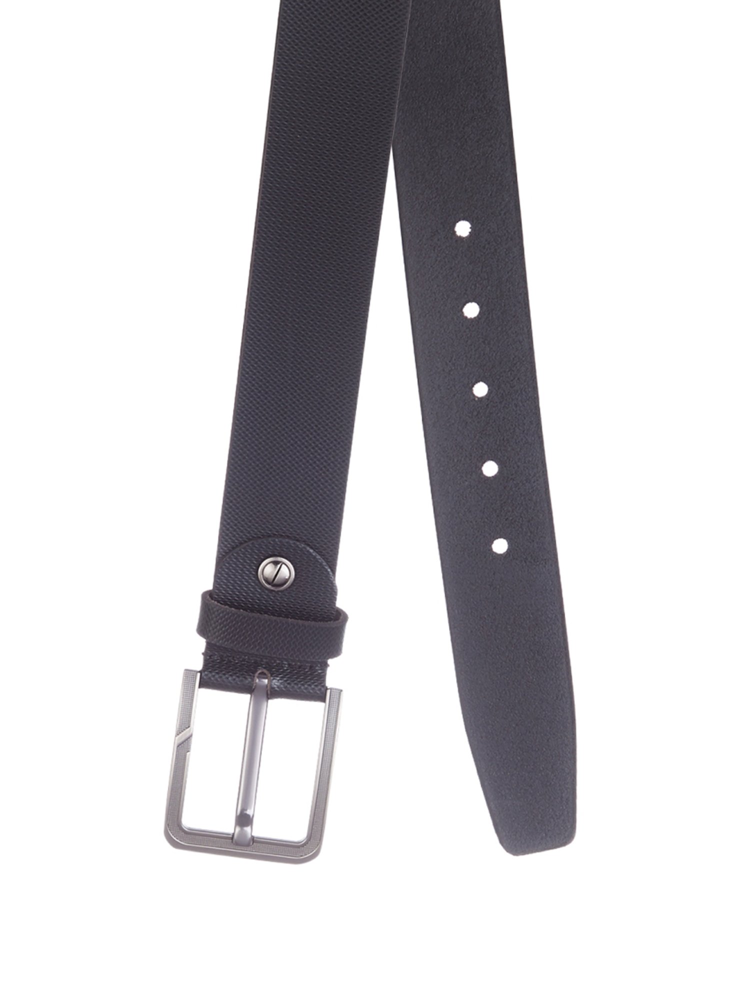Kara Black Leather Waist Belt for Men